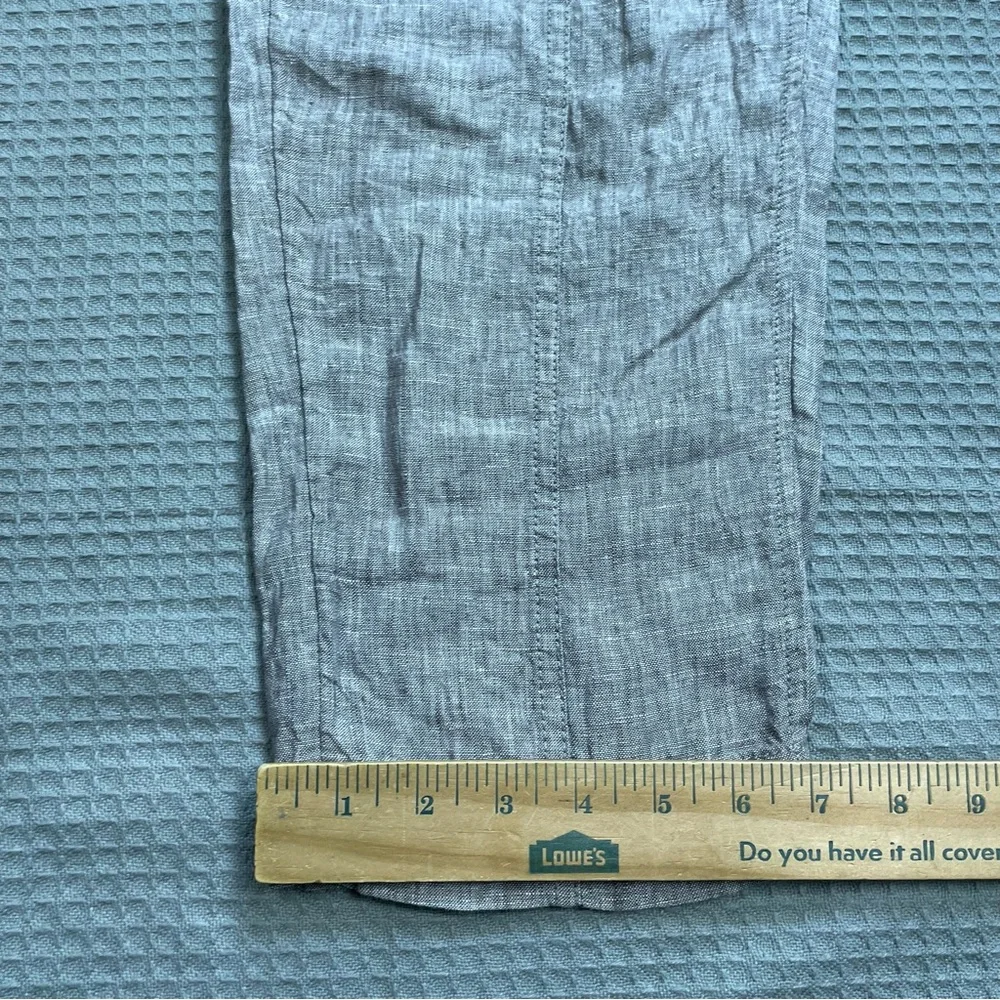 Athleta Retreat Linen Pants Large Women’s High Rise Tapered Ankle Brown - Picture 5 of 8